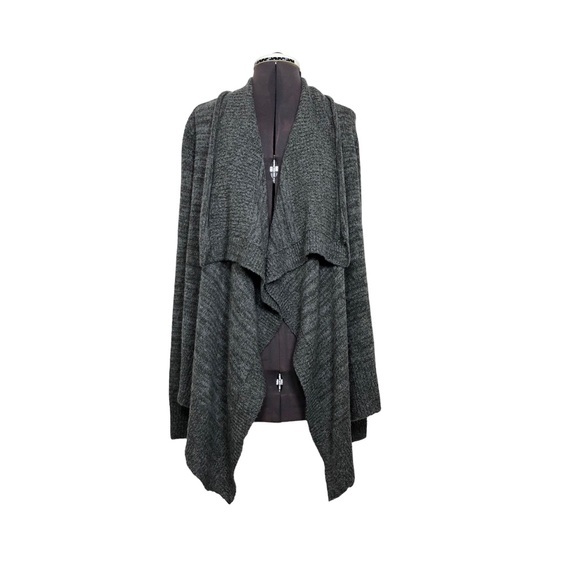Abercrombie And  Fitch Wool Blend Soft Open Waterfall Marled Gray Cardigan XS/S - Picture 1 of 14